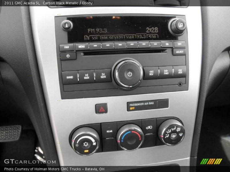 Carbon Black Metallic / Ebony 2011 GMC Acadia SL