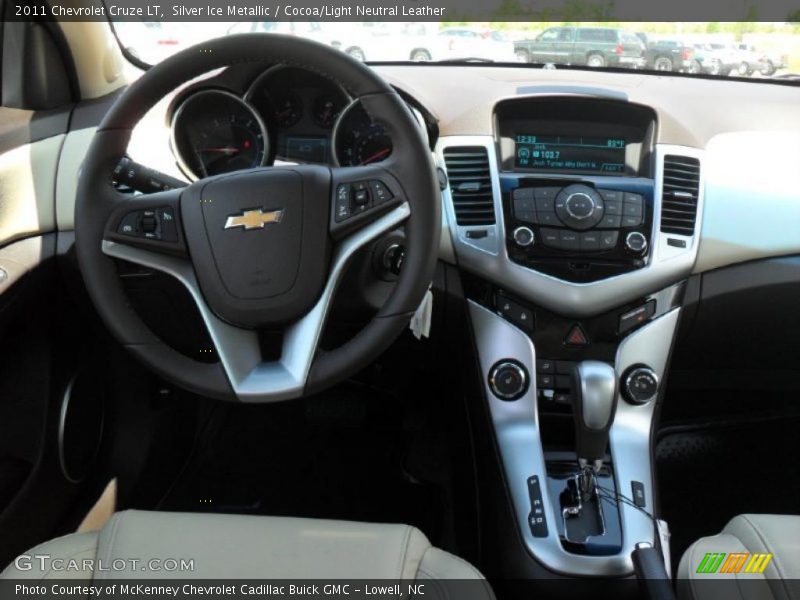 Silver Ice Metallic / Cocoa/Light Neutral Leather 2011 Chevrolet Cruze LT