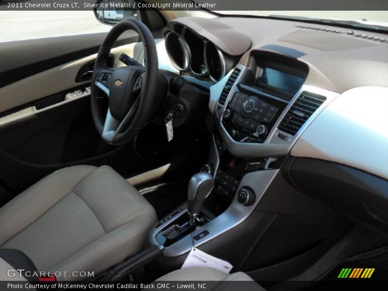 Silver Ice Metallic / Cocoa/Light Neutral Leather 2011 Chevrolet Cruze LT
