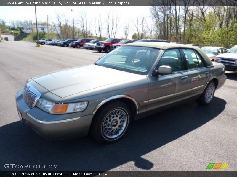 Spruce Green Metallic / Light Graphite 1999 Mercury Grand Marquis GS