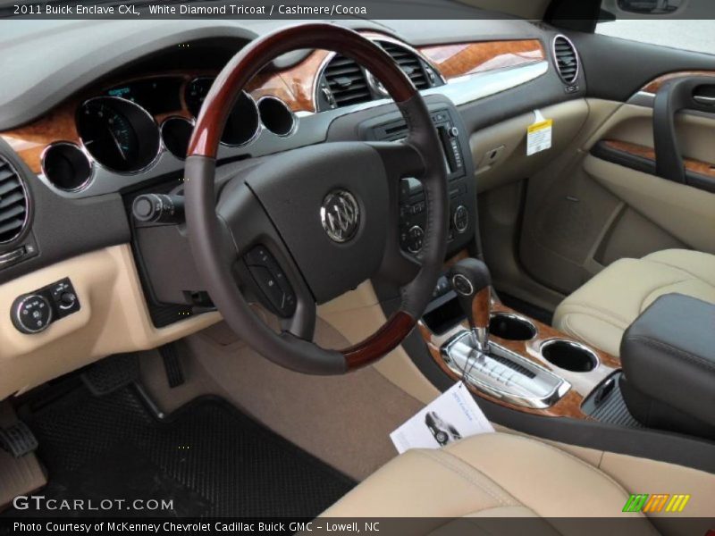 White Diamond Tricoat / Cashmere/Cocoa 2011 Buick Enclave CXL
