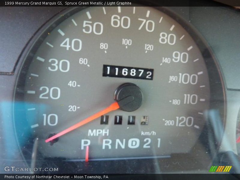 Spruce Green Metallic / Light Graphite 1999 Mercury Grand Marquis GS