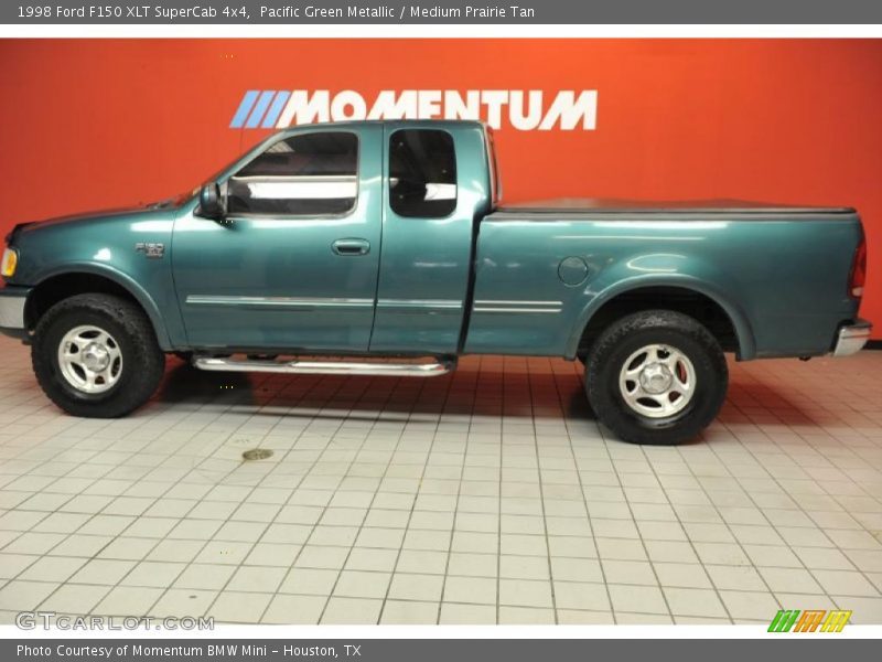 Pacific Green Metallic / Medium Prairie Tan 1998 Ford F150 XLT SuperCab 4x4