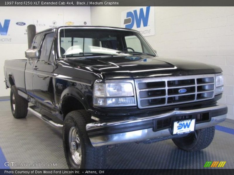 Black / Medium Graphite 1997 Ford F250 XLT Extended Cab 4x4