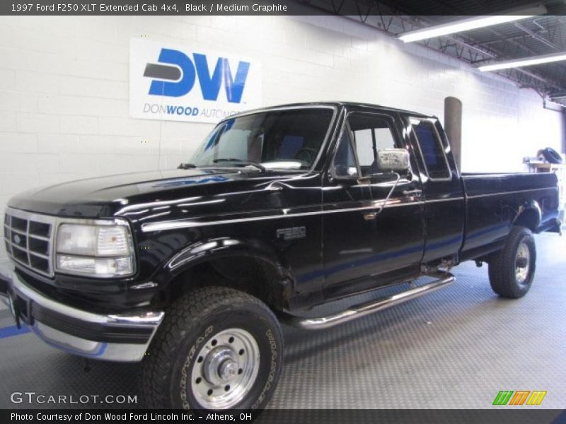 Black / Medium Graphite 1997 Ford F250 XLT Extended Cab 4x4