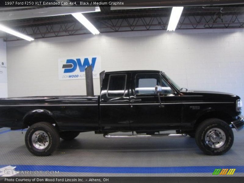 Black / Medium Graphite 1997 Ford F250 XLT Extended Cab 4x4