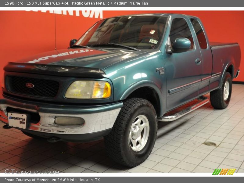 Pacific Green Metallic / Medium Prairie Tan 1998 Ford F150 XLT SuperCab 4x4