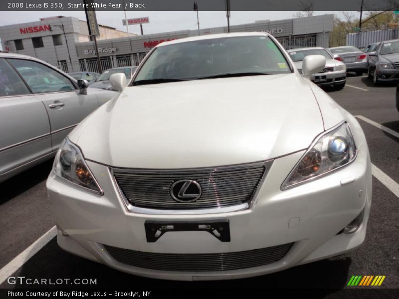 Starfire White Pearl / Black 2008 Lexus IS 350