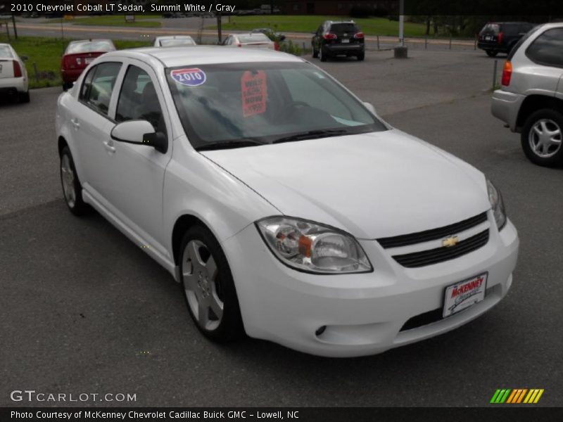 Summit White / Gray 2010 Chevrolet Cobalt LT Sedan