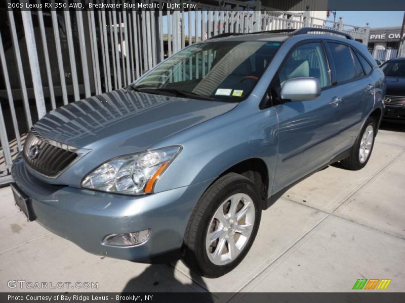 Breakwater Blue Metallic / Light Gray 2009 Lexus RX 350 AWD