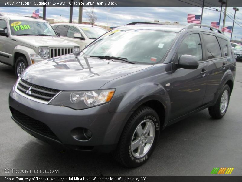 Graphite Gray Pearl / Black 2007 Mitsubishi Outlander LS 4WD