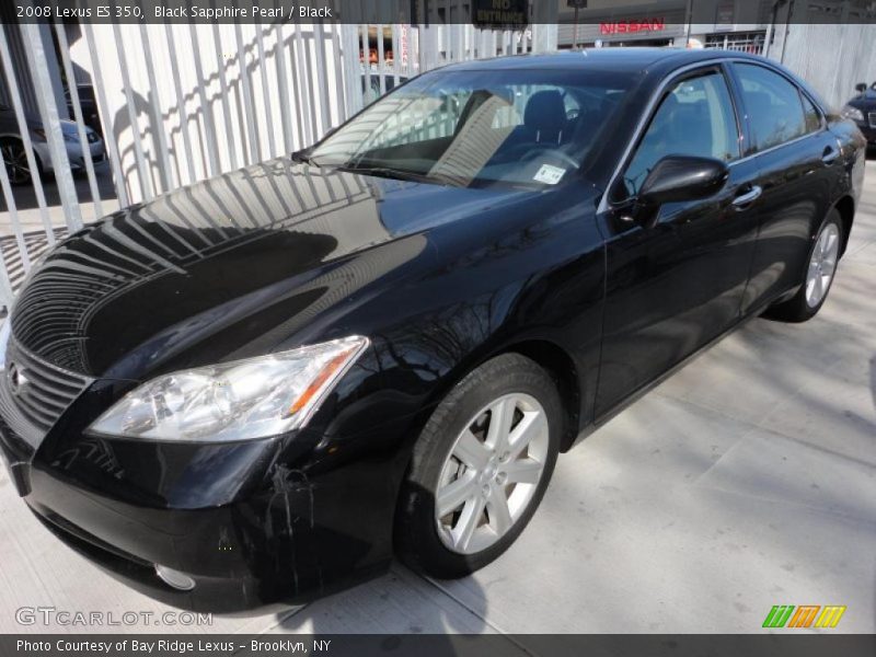 Black Sapphire Pearl / Black 2008 Lexus ES 350