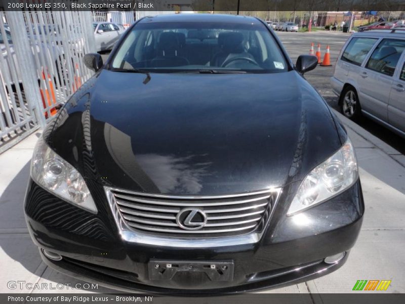 Black Sapphire Pearl / Black 2008 Lexus ES 350
