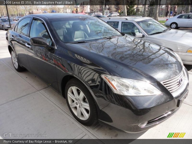 Black Sapphire Pearl / Black 2008 Lexus ES 350