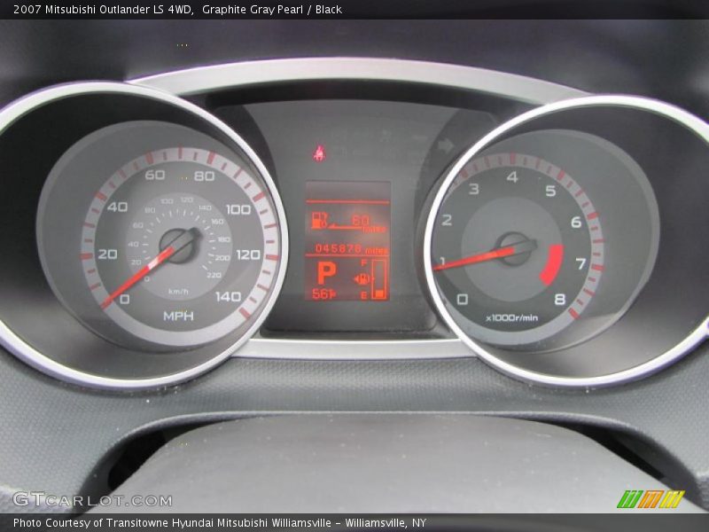 Graphite Gray Pearl / Black 2007 Mitsubishi Outlander LS 4WD