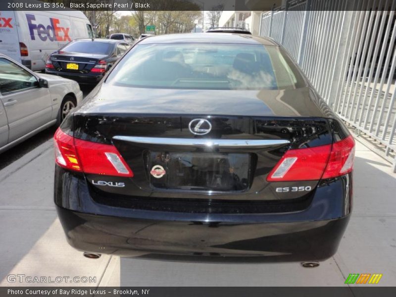 Black Sapphire Pearl / Black 2008 Lexus ES 350