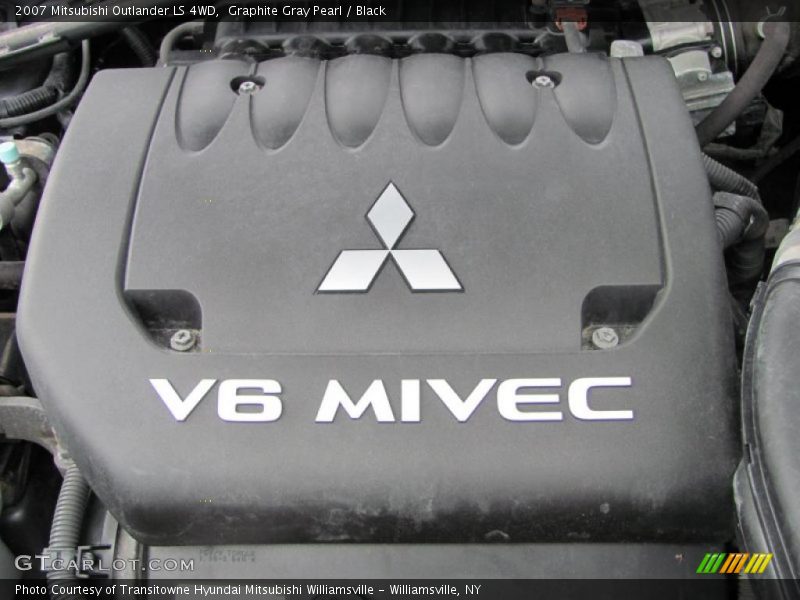 Graphite Gray Pearl / Black 2007 Mitsubishi Outlander LS 4WD