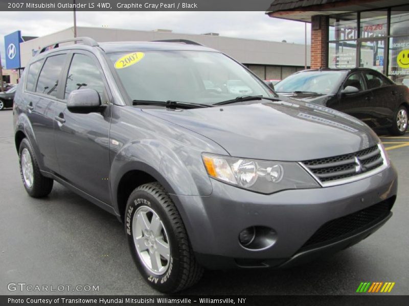 Graphite Gray Pearl / Black 2007 Mitsubishi Outlander LS 4WD