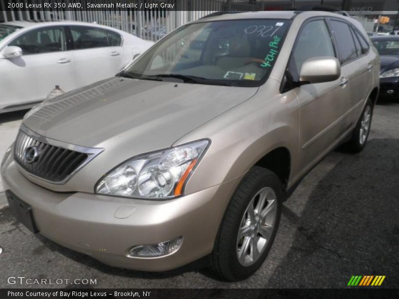 Savannah Metallic / Light Gray 2008 Lexus RX 350 AWD