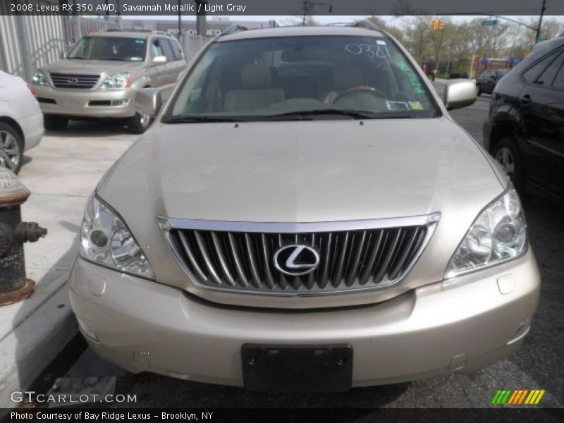 Savannah Metallic / Light Gray 2008 Lexus RX 350 AWD