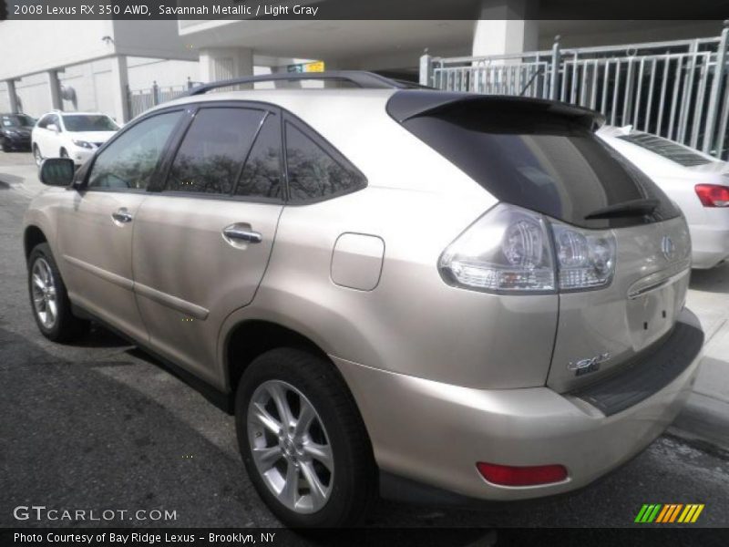 Savannah Metallic / Light Gray 2008 Lexus RX 350 AWD