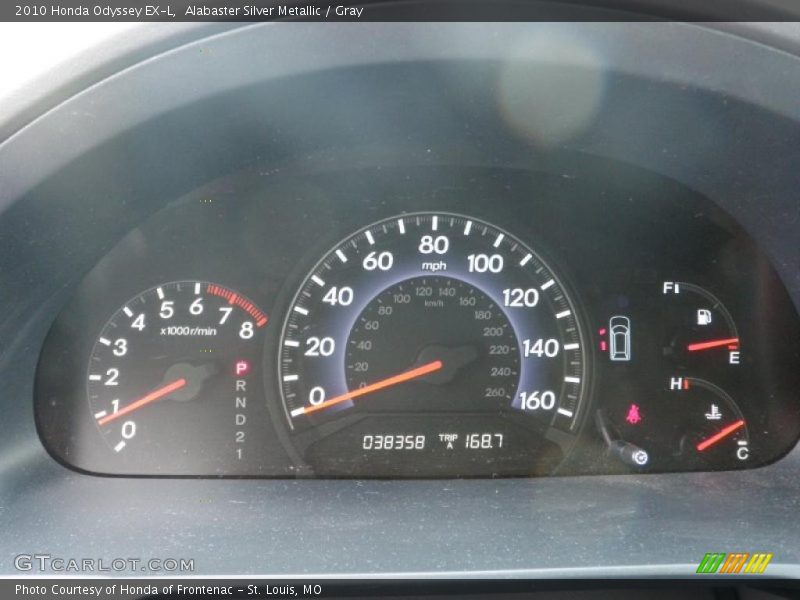 Alabaster Silver Metallic / Gray 2010 Honda Odyssey EX-L