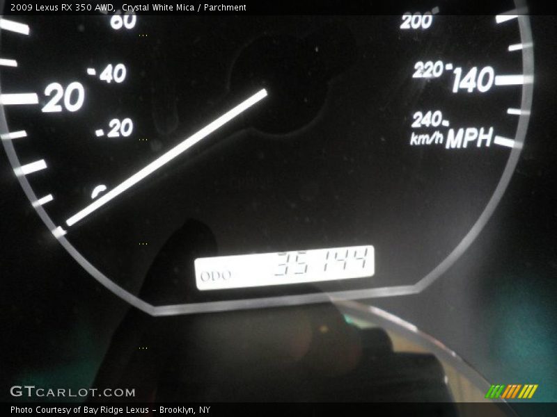 Crystal White Mica / Parchment 2009 Lexus RX 350 AWD