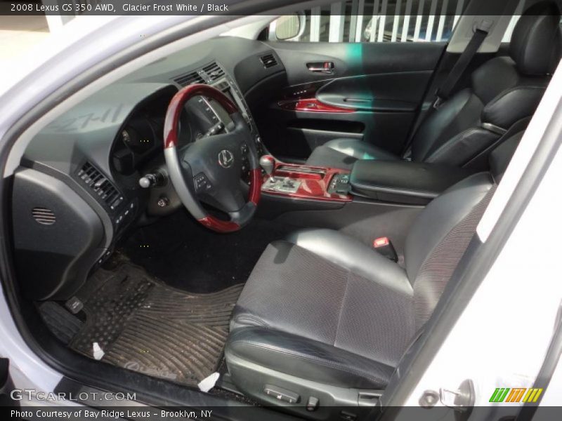 Glacier Frost White / Black 2008 Lexus GS 350 AWD