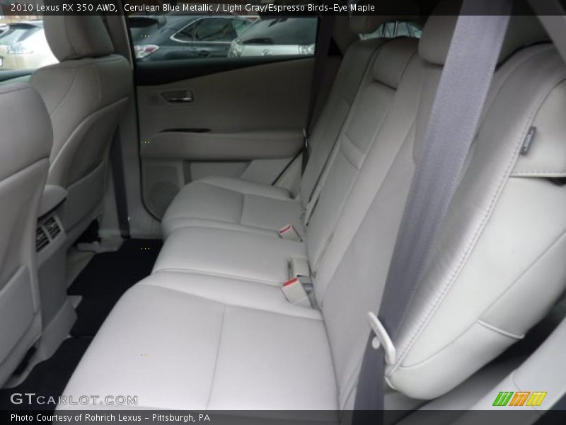Cerulean Blue Metallic / Light Gray/Espresso Birds-Eye Maple 2010 Lexus RX 350 AWD