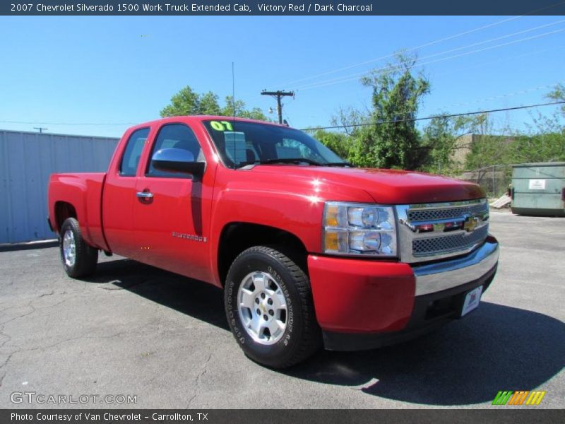 Victory Red / Dark Charcoal 2007 Chevrolet Silverado 1500 Work Truck Extended Cab