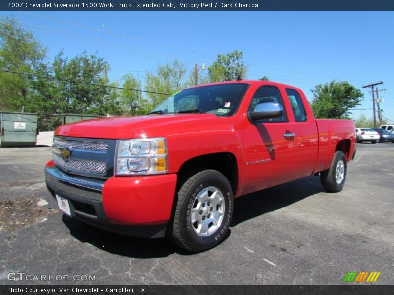 Victory Red / Dark Charcoal 2007 Chevrolet Silverado 1500 Work Truck Extended Cab