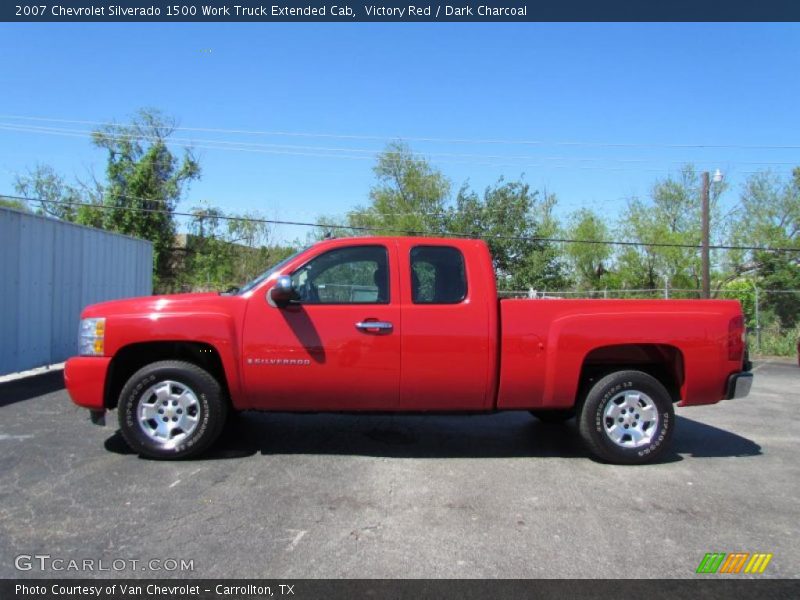 Victory Red / Dark Charcoal 2007 Chevrolet Silverado 1500 Work Truck Extended Cab