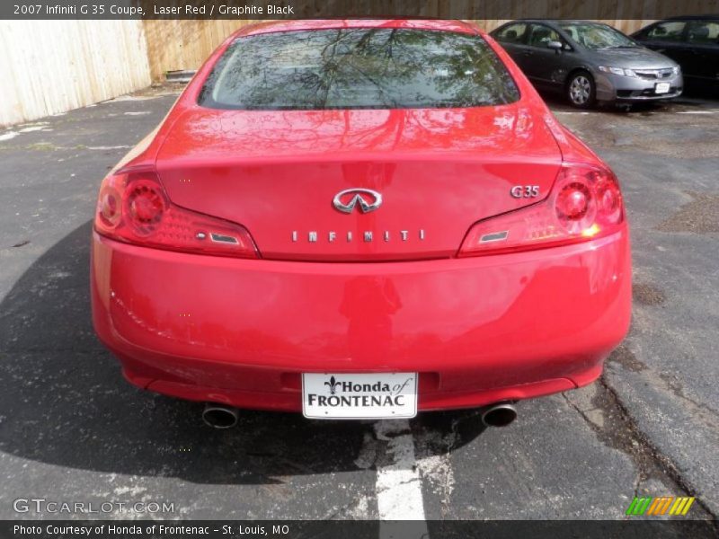 Laser Red / Graphite Black 2007 Infiniti G 35 Coupe