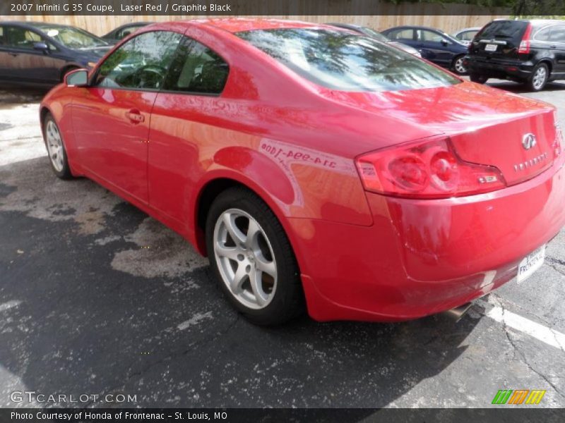 Laser Red / Graphite Black 2007 Infiniti G 35 Coupe