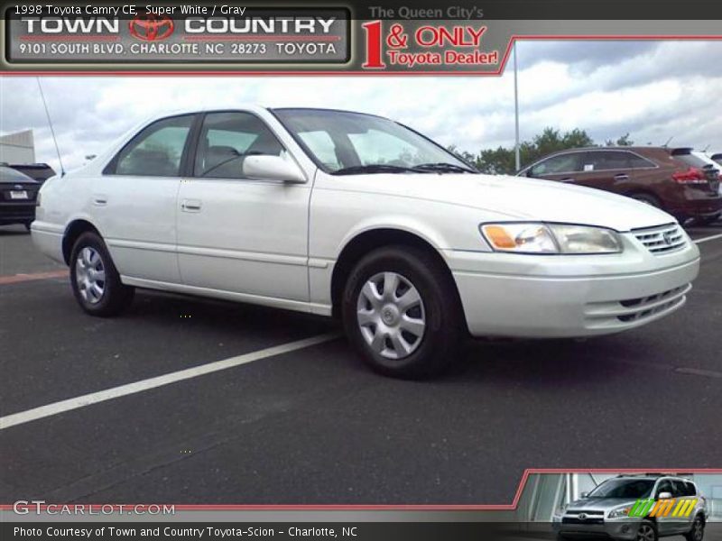 Super White / Gray 1998 Toyota Camry CE