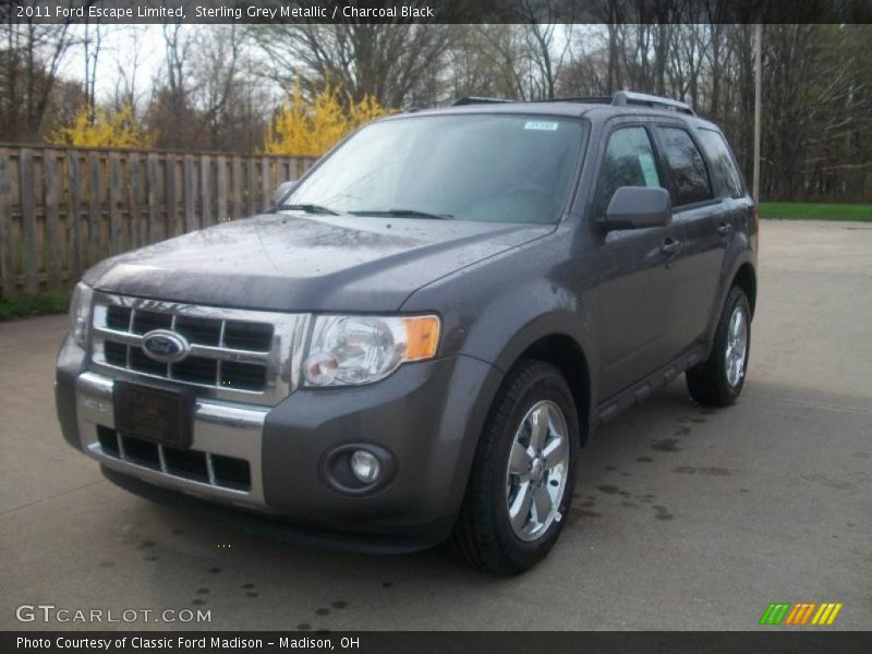 Sterling Grey Metallic / Charcoal Black 2011 Ford Escape Limited