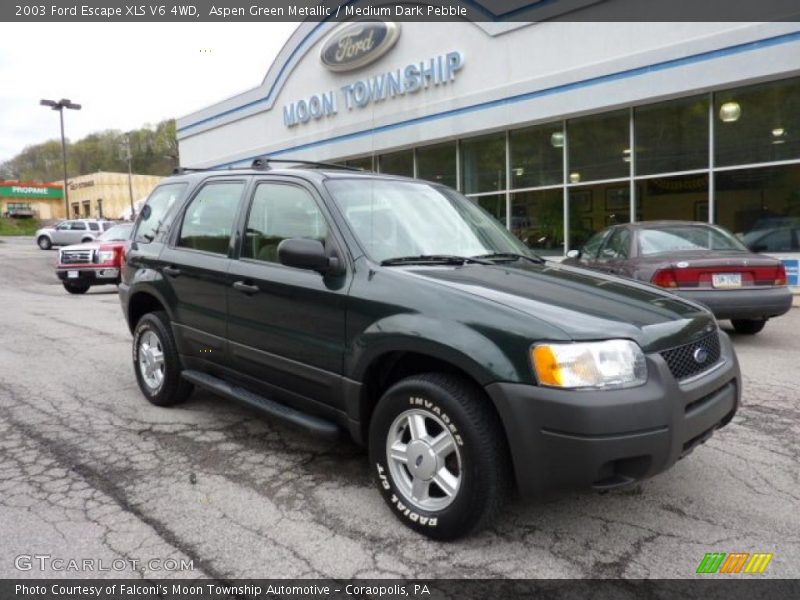 Aspen Green Metallic / Medium Dark Pebble 2003 Ford Escape XLS V6 4WD