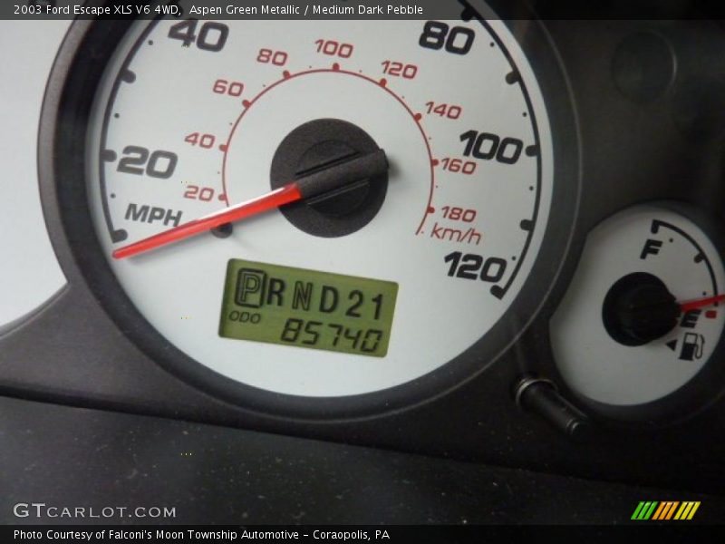 Aspen Green Metallic / Medium Dark Pebble 2003 Ford Escape XLS V6 4WD