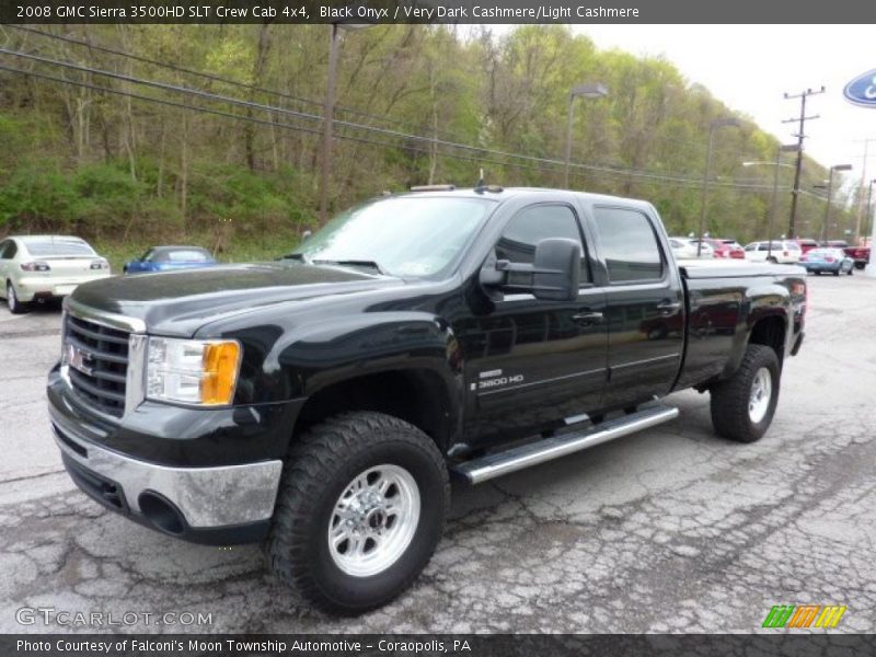 Black Onyx / Very Dark Cashmere/Light Cashmere 2008 GMC Sierra 3500HD SLT Crew Cab 4x4