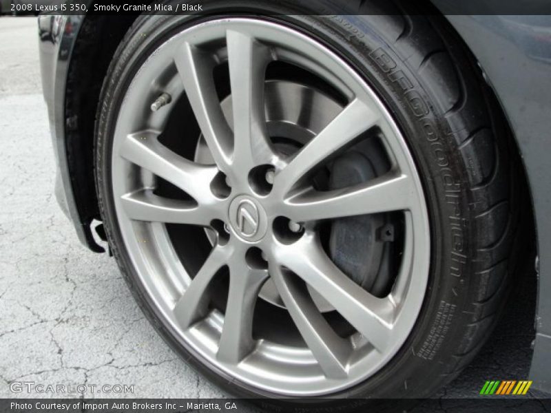 Smoky Granite Mica / Black 2008 Lexus IS 350