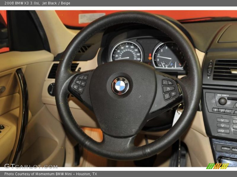 Jet Black / Beige 2008 BMW X3 3.0si