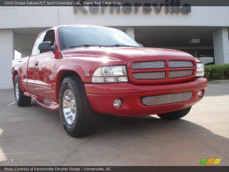 Flame Red / Mist Gray 2000 Dodge Dakota R/T Sport Extended Cab