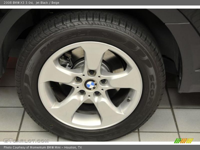 Jet Black / Beige 2008 BMW X3 3.0si