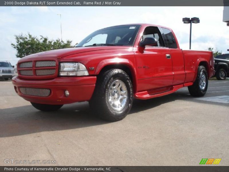 Flame Red / Mist Gray 2000 Dodge Dakota R/T Sport Extended Cab