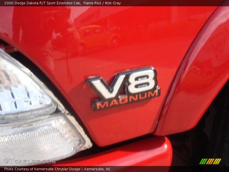 Flame Red / Mist Gray 2000 Dodge Dakota R/T Sport Extended Cab