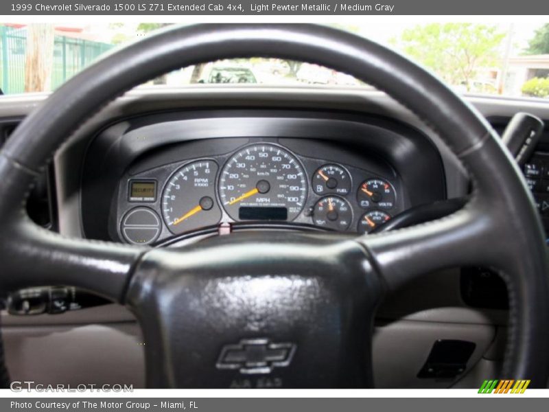 Light Pewter Metallic / Medium Gray 1999 Chevrolet Silverado 1500 LS Z71 Extended Cab 4x4