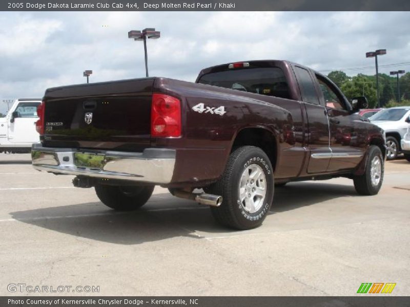  2005 Dakota Laramie Club Cab 4x4 Deep Molten Red Pearl
