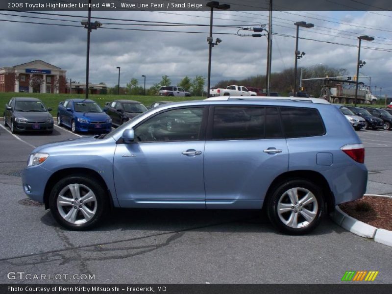 Wave Line Pearl / Sand Beige 2008 Toyota Highlander Limited 4WD