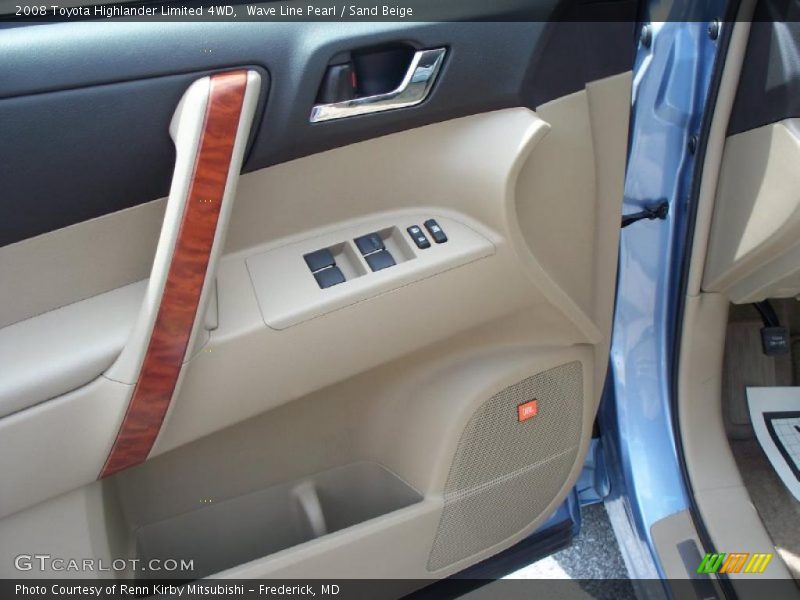 Wave Line Pearl / Sand Beige 2008 Toyota Highlander Limited 4WD