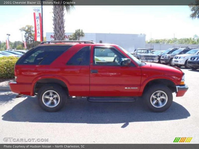 Victory Red / Graphite 2001 Chevrolet Blazer LS